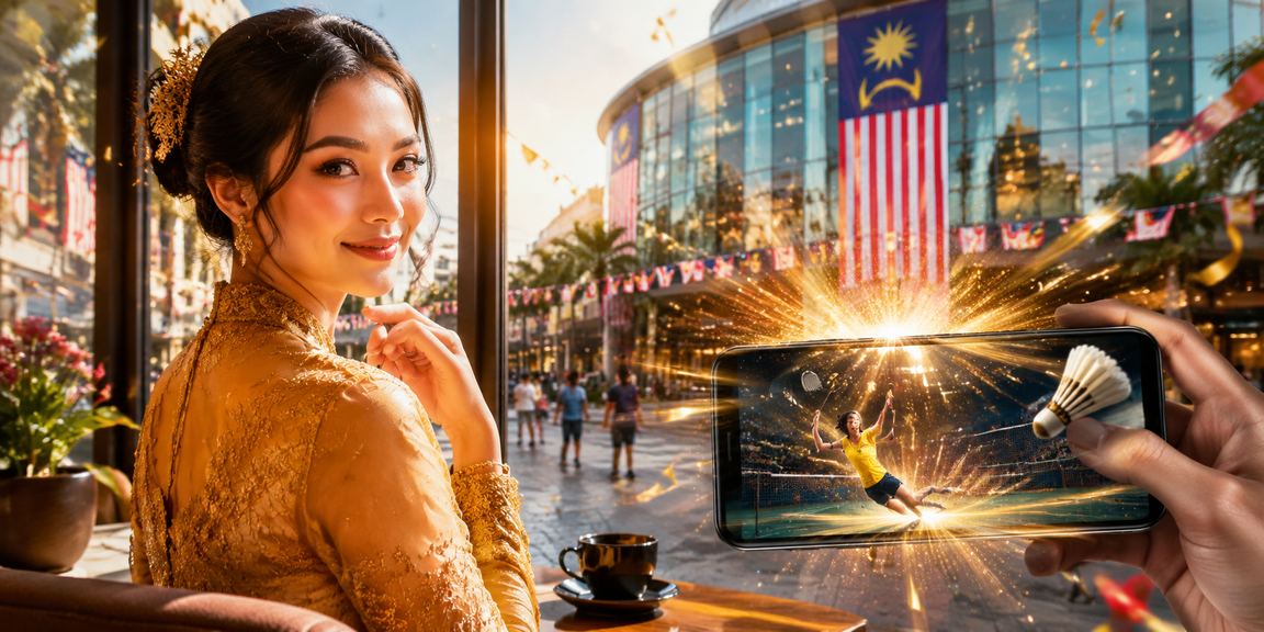 Pemain Malaysia menggunakan aplikasi au3 di telefon pintar Android di Johor Bahru